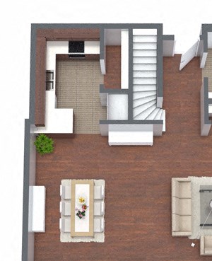 TH2A – 2 Bedroom 2.5 Bath Floor Plan Layout – 1425 Square Feet